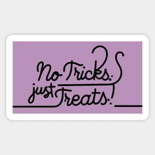 Halloween 'no tricks just treats' kawaii letter Sticker